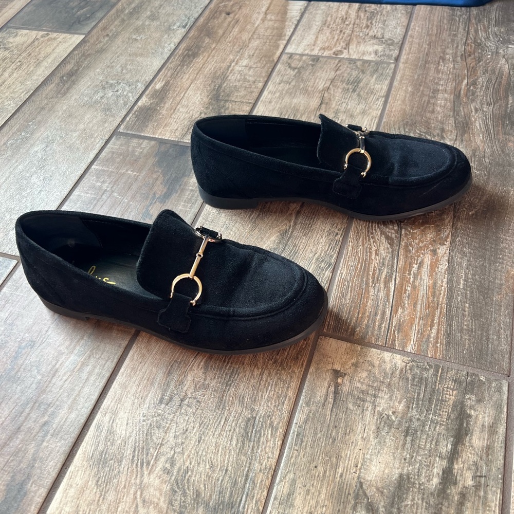 Lulus Wooday Black Suede Chain Loafers - Picture 5 of 6